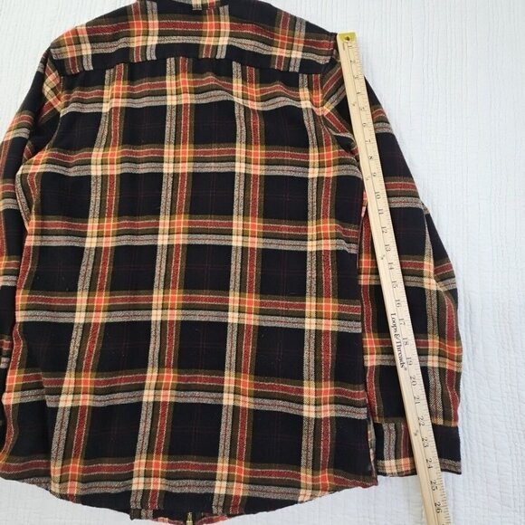 Forever 21 Man Full Zip Shacket Men's S Plaid Black Brown Long Sleeve EUC LN - Picture 13 of 15